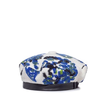 Wooly Floral Beret