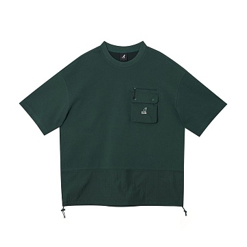 Mixed fabric t-shirt