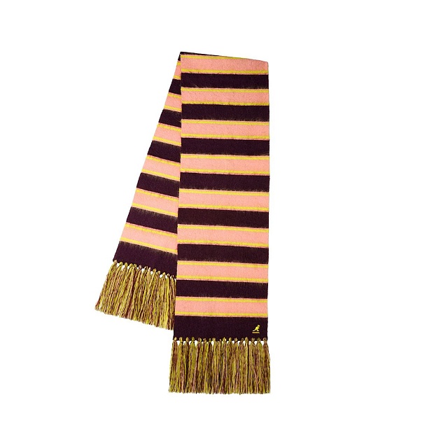 Шарф fuzzy stripe scarf