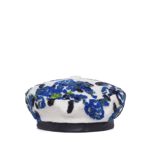 Wooly floral beret