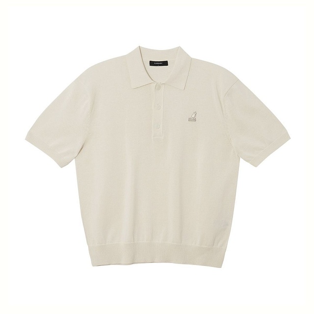 Half sleeve collar knit