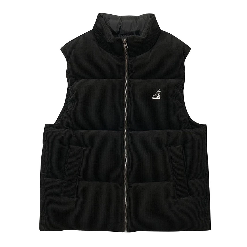 Corduroy down puffer vest