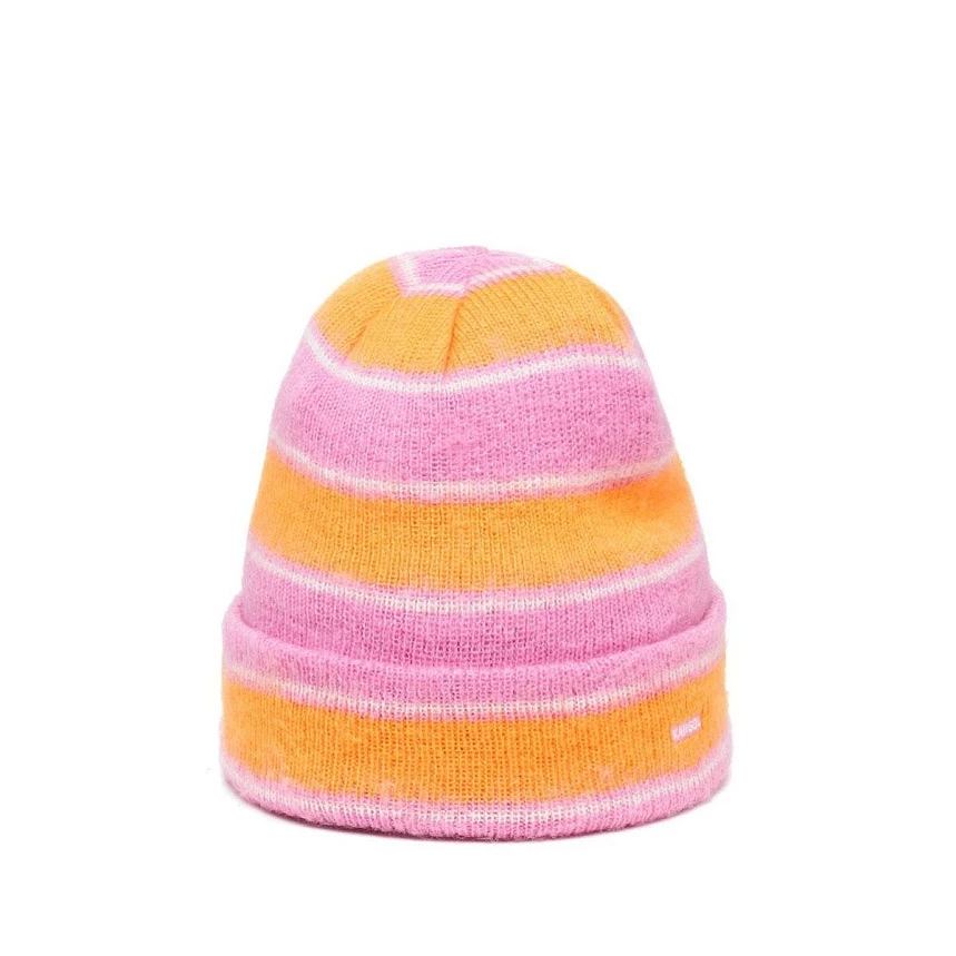 Fuzzy stripe beanie