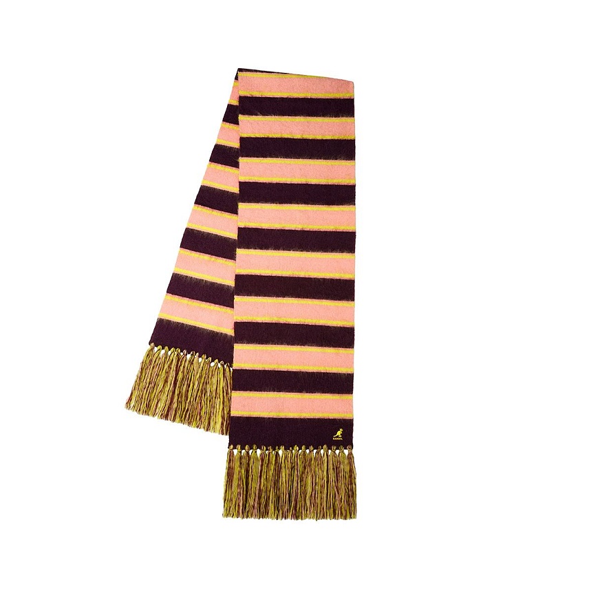 Шарф fuzzy stripe scarf