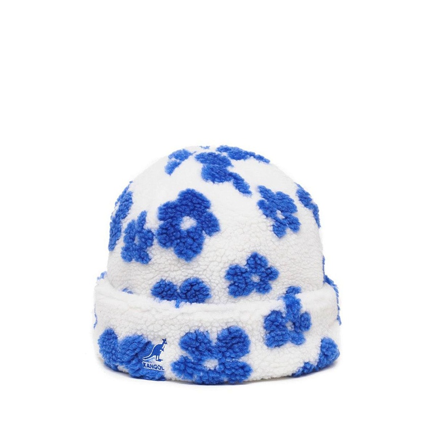 Floral fleece beanie