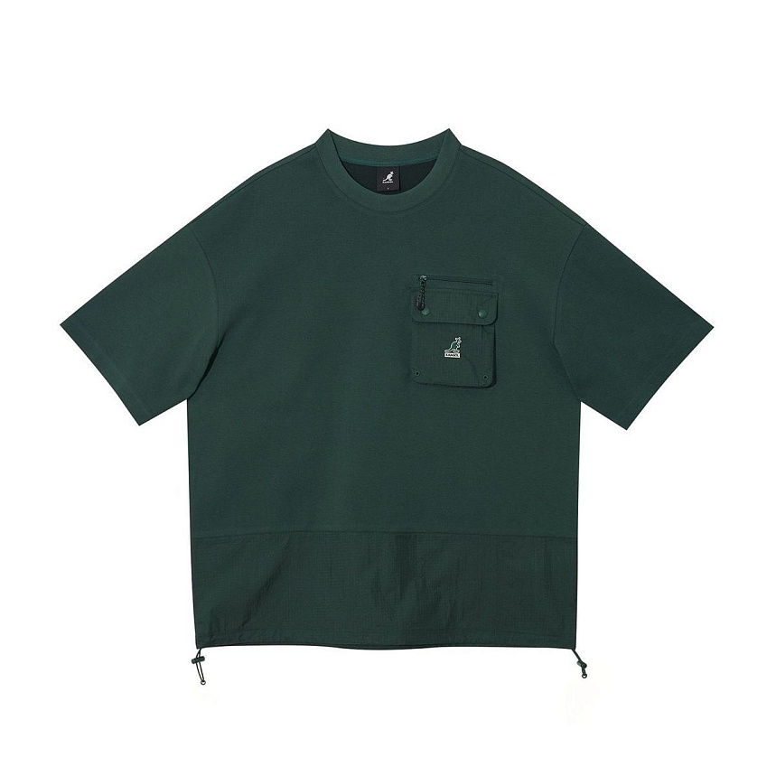 Mixed fabric t-shirt